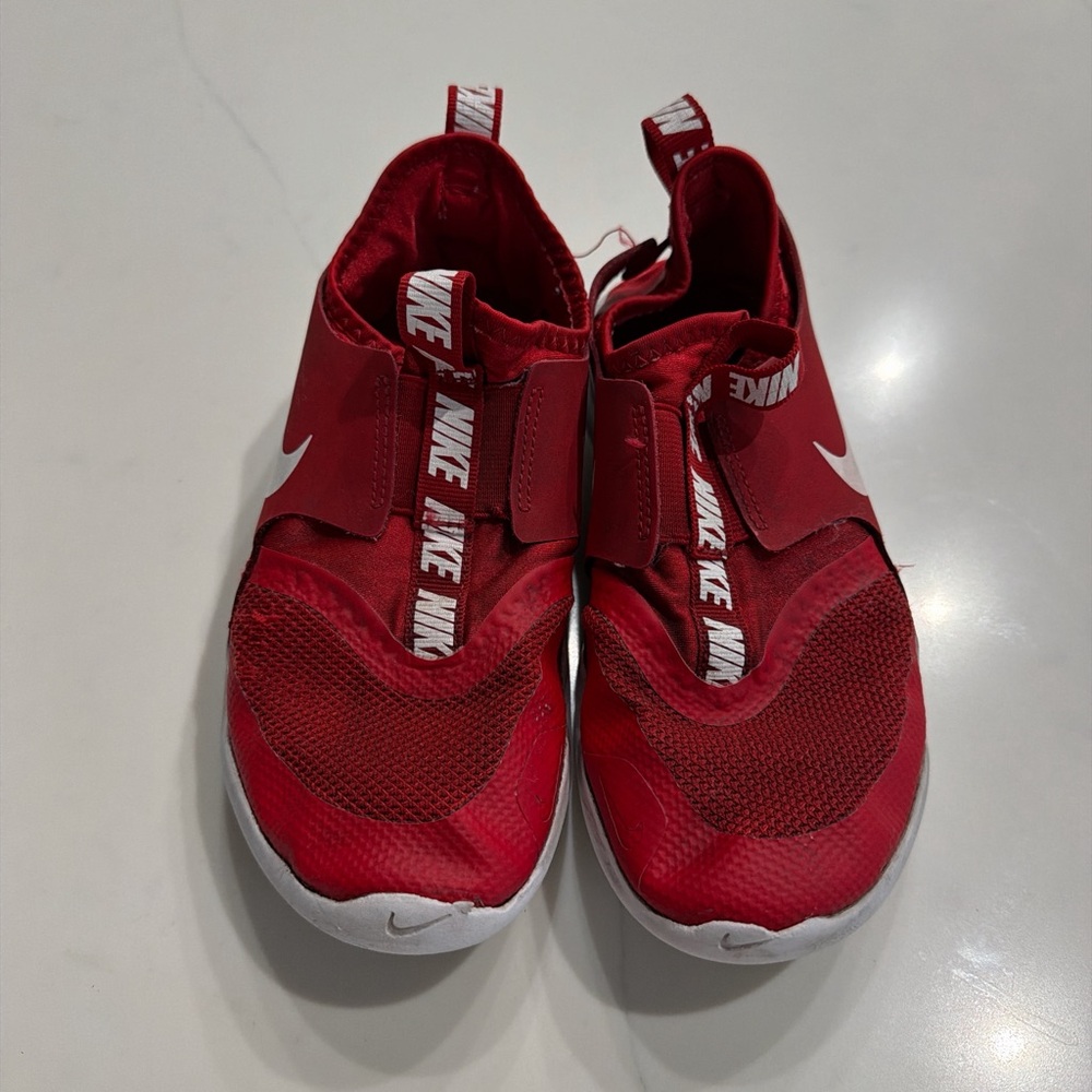 Nike Flex Kids Red Slip-On Running Sneakers tennis shoes sz 1